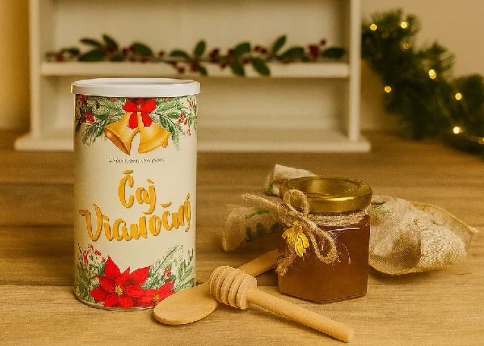 Čaj Vianočný, sypaný bylinný čaj, med