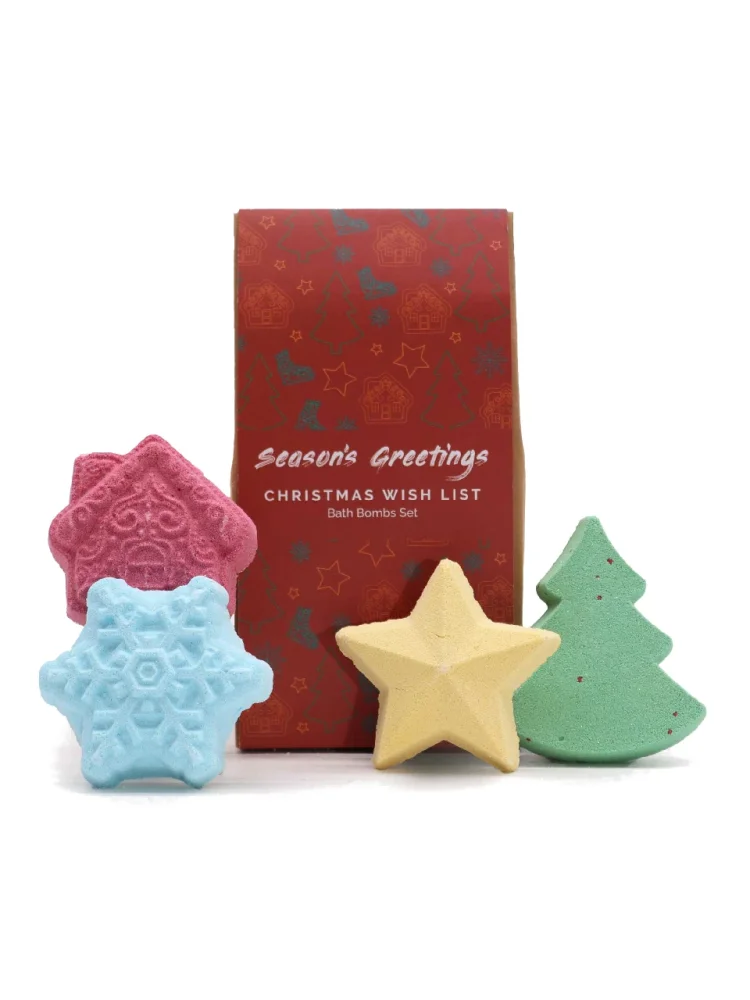 Vianočné šumivé bomby do kúpeľa, darčeková sada