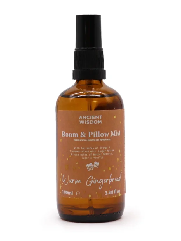 Vonné spreje do miestnosti, na vankúš, Vianočná kolekcia, 100ml - P00183: Teplý perník