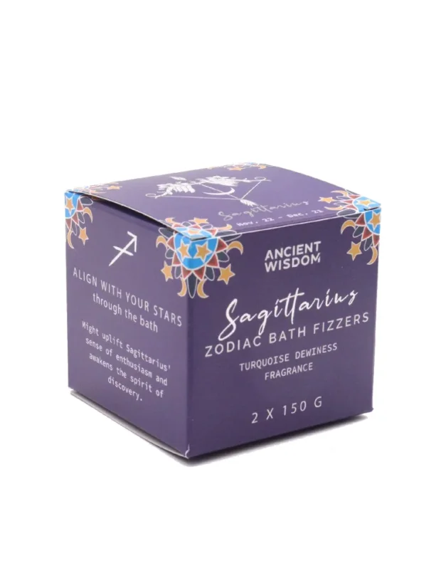 Šumivé tablety do kúpeľa, podľa znamenia, 2x150g, s horoskopom - P00156: Strelec