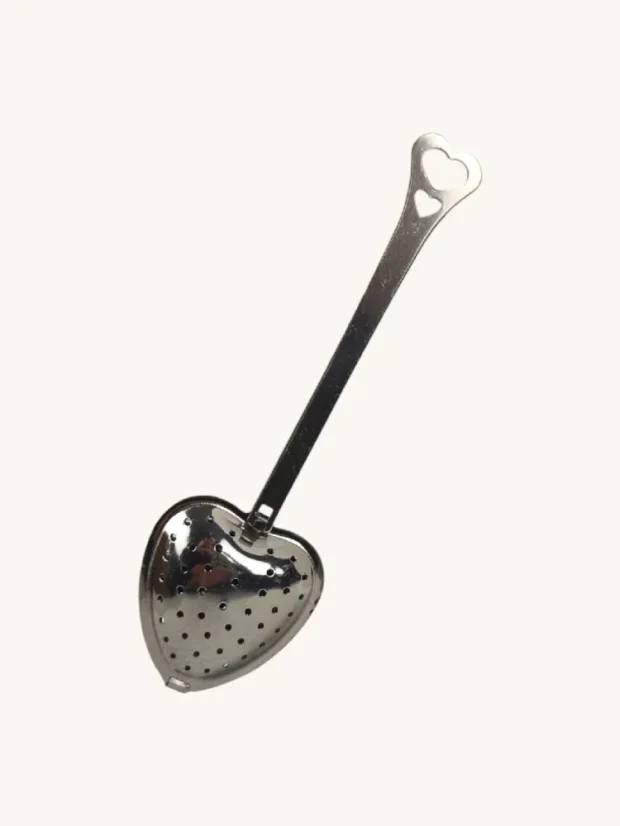 Sitko na čaj, nerezové s dierkami, srdiečko