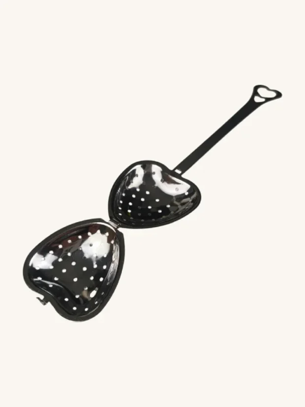 Sitko na čaj, nerezové s dierkami, srdiečko