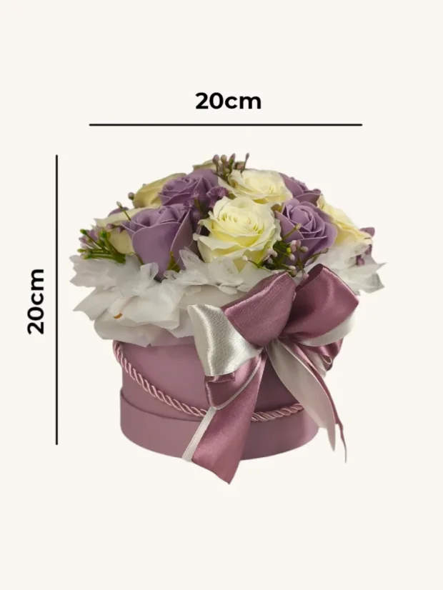 Mydlový flower box Aura Decor No. 15, lila