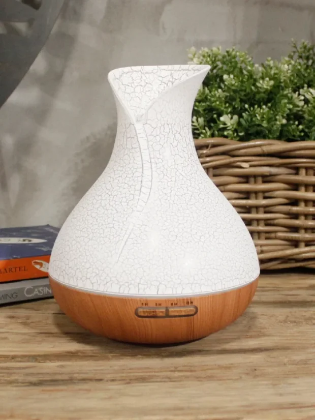Aróma difuzér s popraskaným efektom, Palma, 400 ml vody, meniace farby, časovač