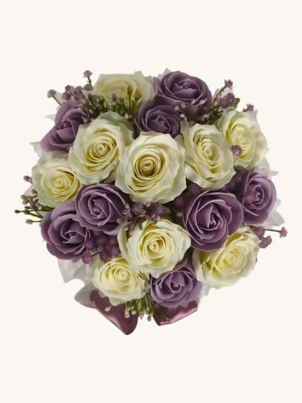 Mydlový flower box Aura Decor No. 15, lila
