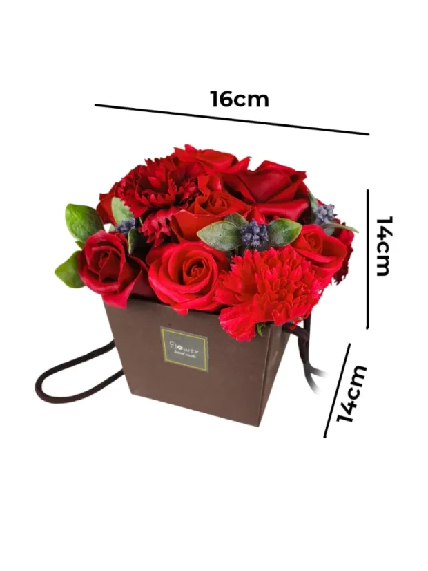 Mydlová kytica v darčekovom balení, fialová záhrada