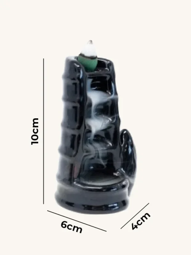 Stojan na vonné kužele Tečúci dym, bambusová fontána