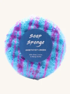 Mydlová špongia Amethyst, napustená 220g  zmesou bambuckého, kakaového a mangového masla
