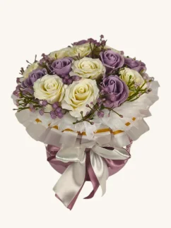Mydlový flower box Aura Decor No. 17, lila