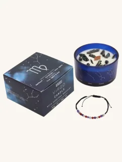 Panna - krištáľová sviečka s náramkom z drahokamov, 320g