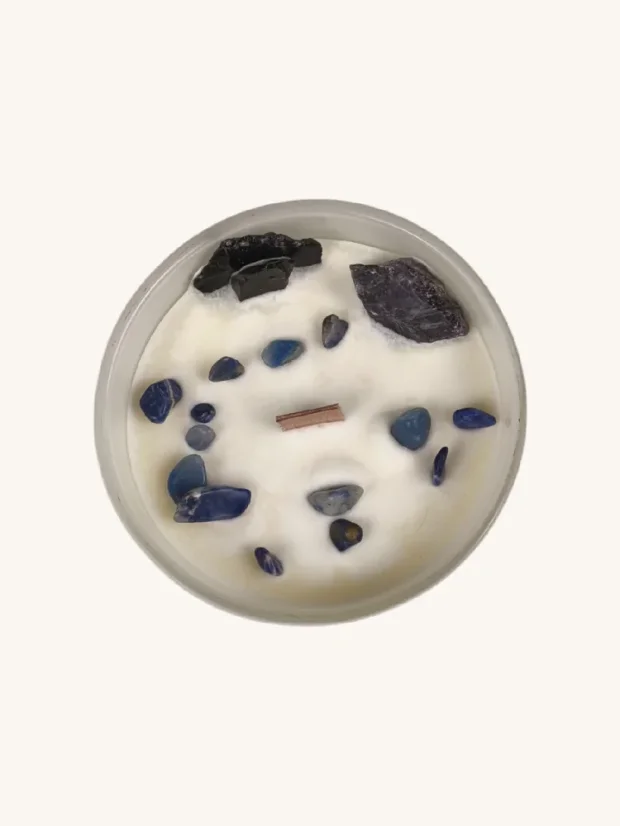 Čakrové sviečky s drahými kameňmi, 7 čakier, Čakra Solar Plexus