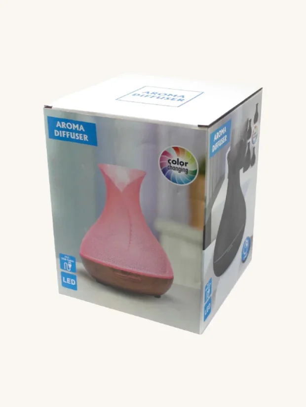 Aróma difuzér s popraskaným efektom, Palma, 400 ml vody, meniace farby, časovač