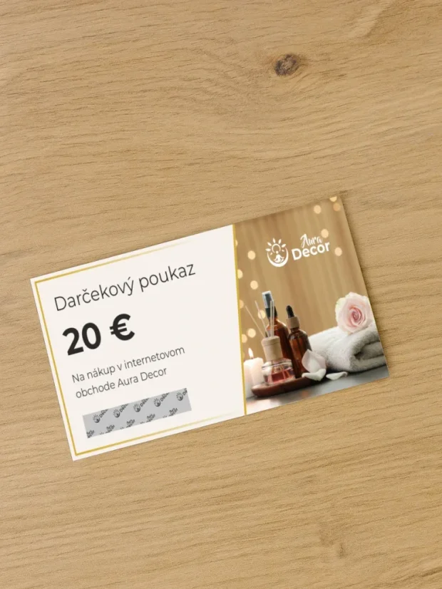 Darčekový poukaz na nákup v internetovom obchode Aura Decor