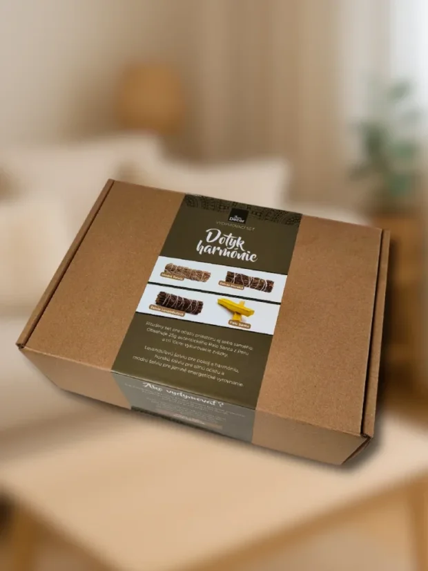 Vydymovací set Dotyk harmónie - drievka Palo Santo a 3 druhy Šalvie