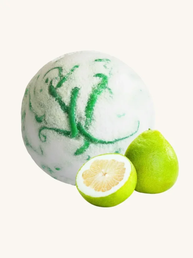 Musująca kula do kąpieli z ekstra masłem kokosowym, Tropikalny raj, 180 g, pomelo