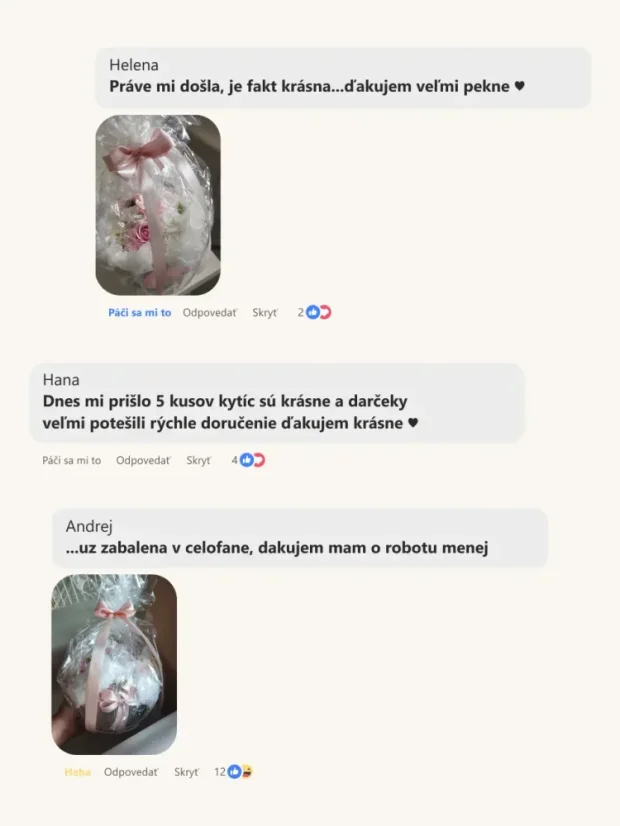 Mýdlová kytice v dárkovém boxu, růžová