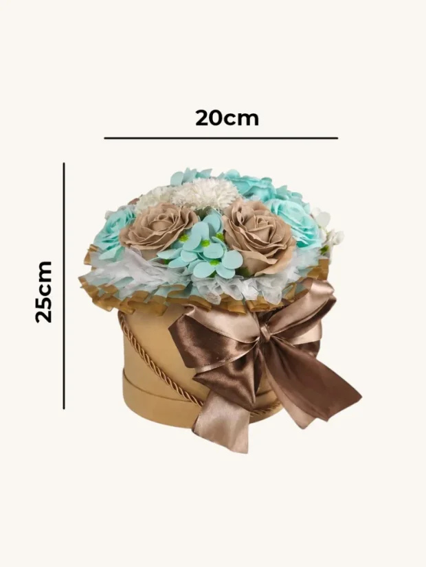 Mydlový flower box Aura Decor No. 17, béžový tyrkys