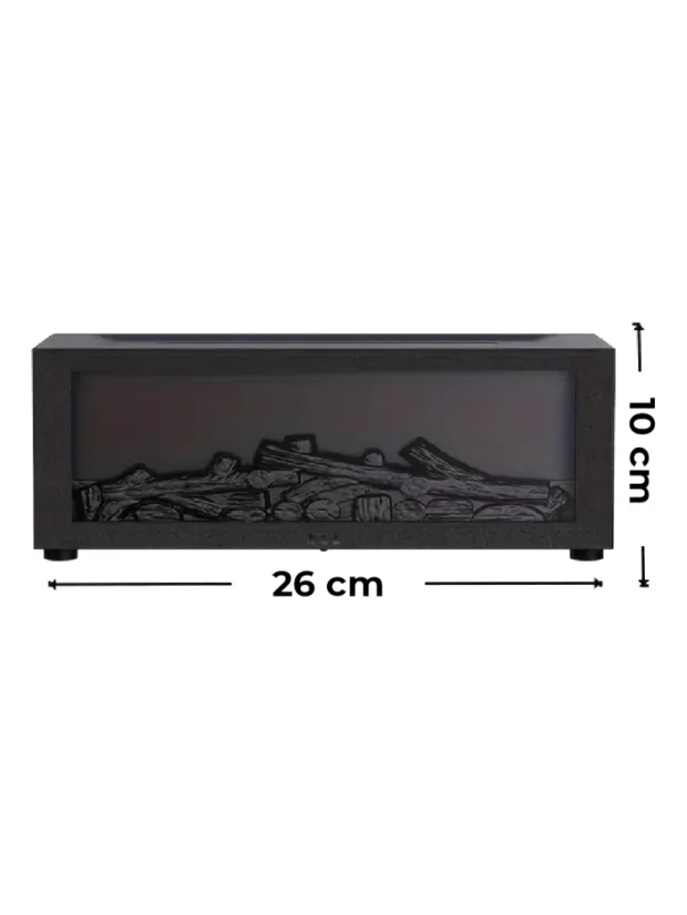 Aróma difuzér, imitácia krb, USB napájanie, diaľkové ovládanie, čierny