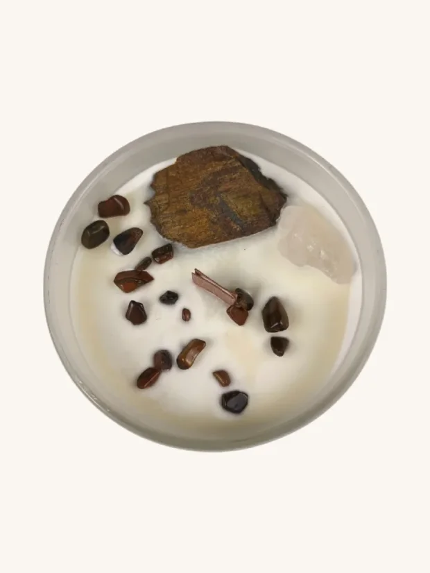 Čakrové sviečky s drahými kameňmi, 7 čakier, Posvätná čakra