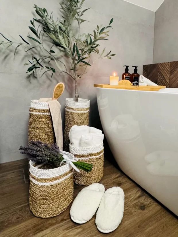 Súprava z morskej trávy - 2 vázy a 2 koše