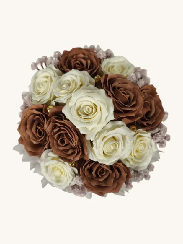 Mýdlový flower box Aura Decor No. 15, cappuccino