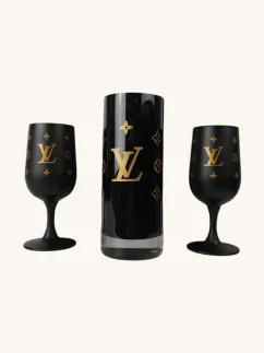 Dárkový box Louis Vuitton: skleněná váza a 2 sklenice