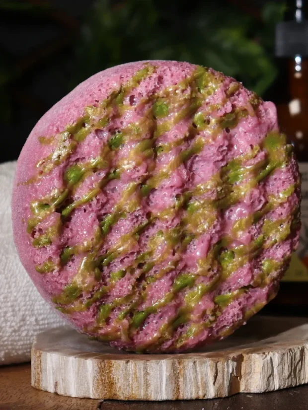 Mydlová špongia Smaragd, napustená 220g  zmesou bambuckého, kakaového a mangového masla