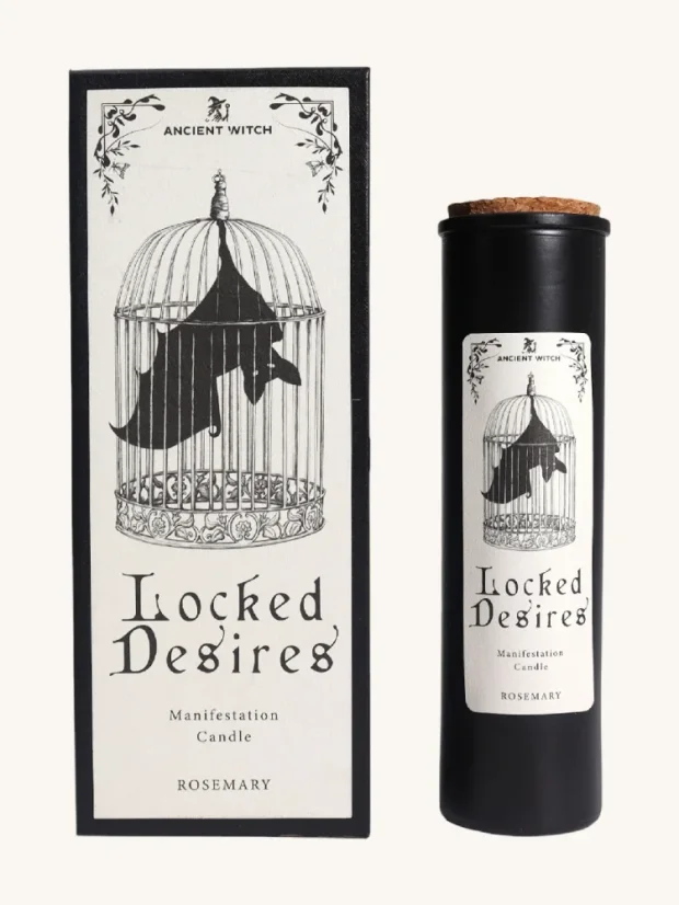 Očistné čarovné sviečky, prémiové balenie, 20cm vysoká sviečka, Uzamknuté priania