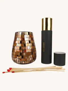 Sójová sviečka Golden Aura, veľká sviečka (900g) + zápalky, doba horenia 150 hodín