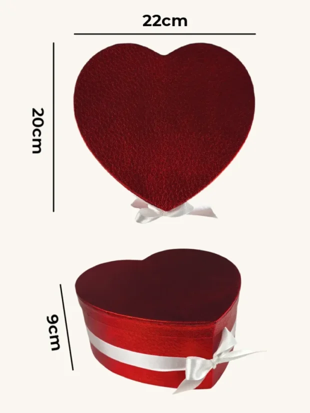 Darčekový box v tvare srdca, kombinovaný s ružami a pralinkami, biele ruže, Ferrero Rocher