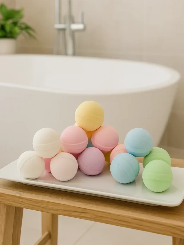 Šumivé bomby do kúpeľa, s éterickými olejmi, 130g, Šalvia a Borievka