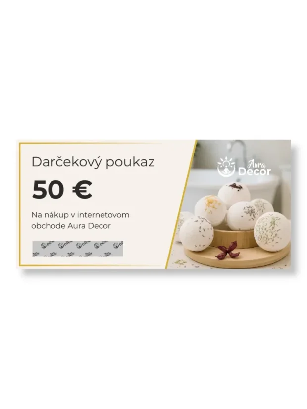 Darčekový poukaz na nákup v internetovom obchode Aura Decor - P00180: 50 €