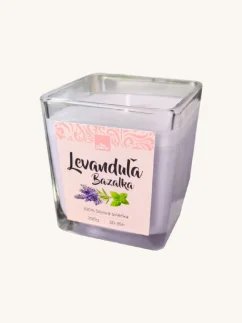 Sójová sviečka Aura Decor, 30-35 hodín horenia, levanduľa