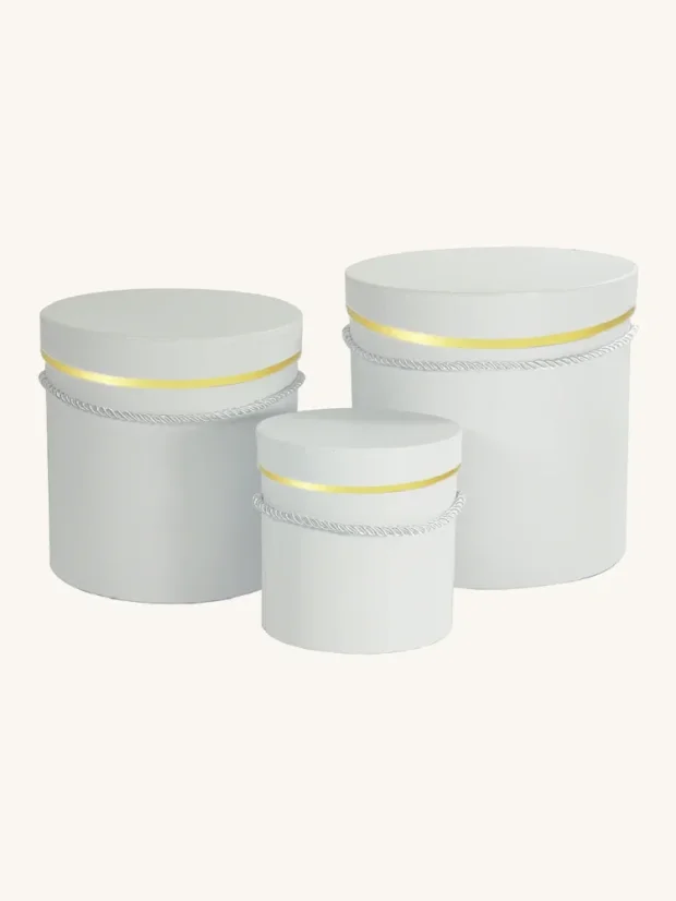 Sada flower boxov ADC-3-20, Pearl White Gold