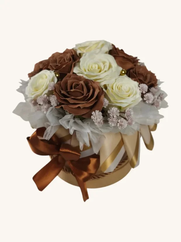 Mýdlový flower box Aura Decor No. 15, cappuccino