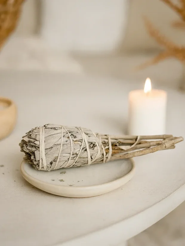 Vydymovací zväzok, fakľa, Biela Šalvia, dĺžka 10cm