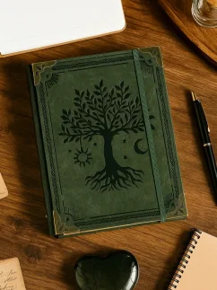 Vintage zápisník, A5, 200 strán, pevný kovový viazač