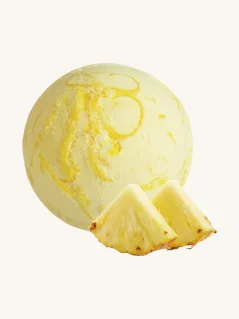 Šumivé bomby do kúpeľa, s extra kokosovým maslom, Tropický raj, 180g, ananás