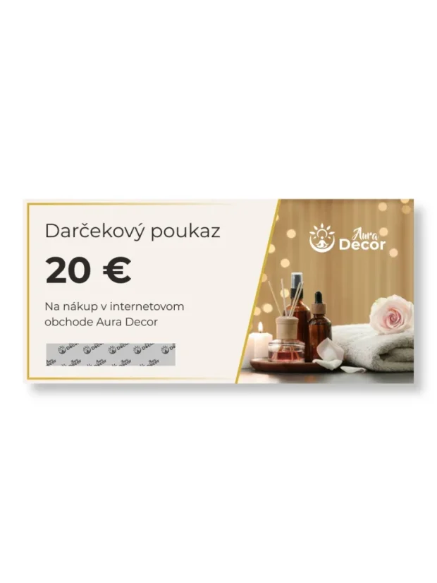 Darčekový poukaz na nákup v internetovom obchode Aura Decor - P00180: 20 €