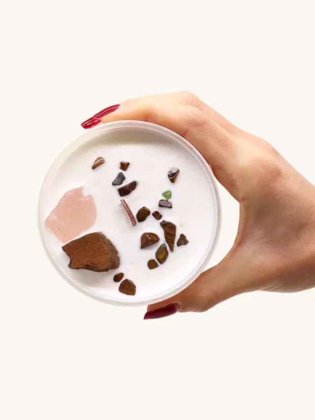 Čakrové sviečky s drahými kameňmi, 7 čakier, Posvätná čakra