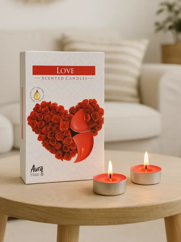 Vonné čajové sviečky, set 6 ks, 3-4 hodiny horenia - P00124: Lesné ovocie