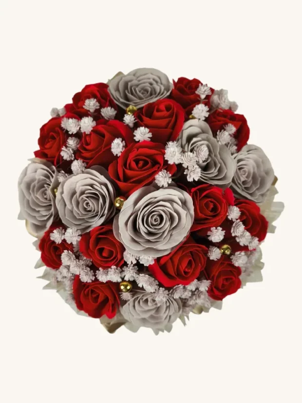 Mydlový flower box Aura Decor No. 17, burgundy