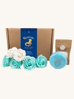 Kozorožec - darčekový box s mydlovými kvetmi, šumivou bombou a soľou do kúpeľa