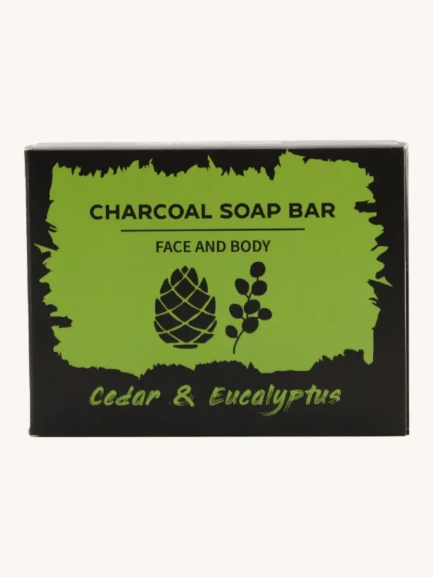 Mydlo s aktívnym uhlím, olejmi a bambuckým maslom, 85g, Eukalyptus