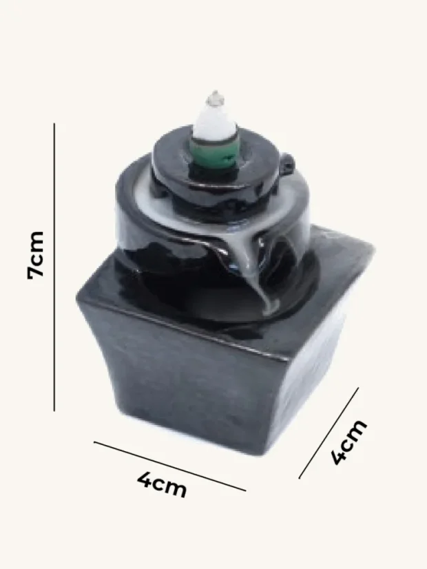 Stojan na vonné kužele Tečúci dym, štvorcová fontána