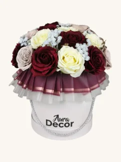 Mydlový flower box Aura Decor No. 18, biely