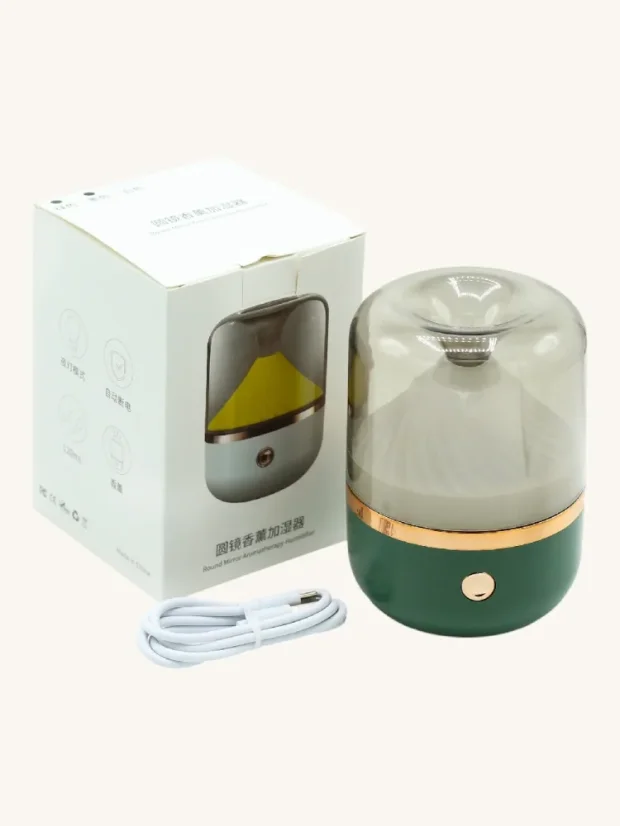 Aróma difuzér Urban, zeleno-bronzový, 120 ml vody, meniace farby, nočné osvetlenie