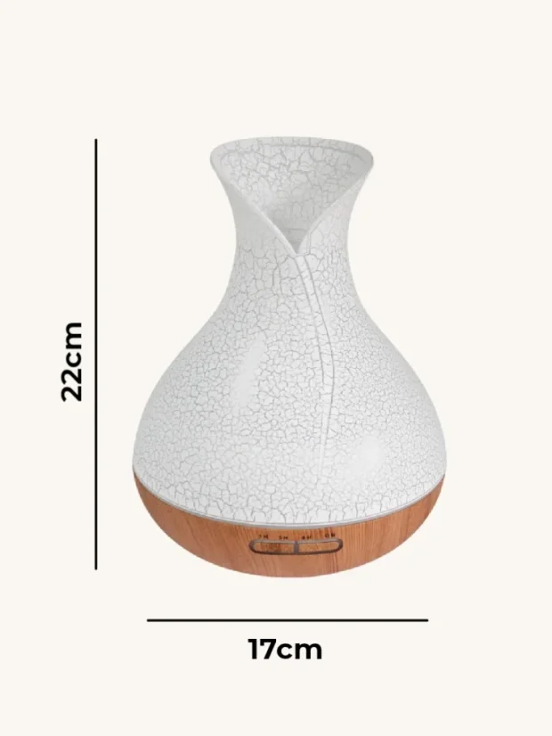 Aróma difuzér s popraskaným efektom, Palma, 400 ml vody, meniace farby, časovač
