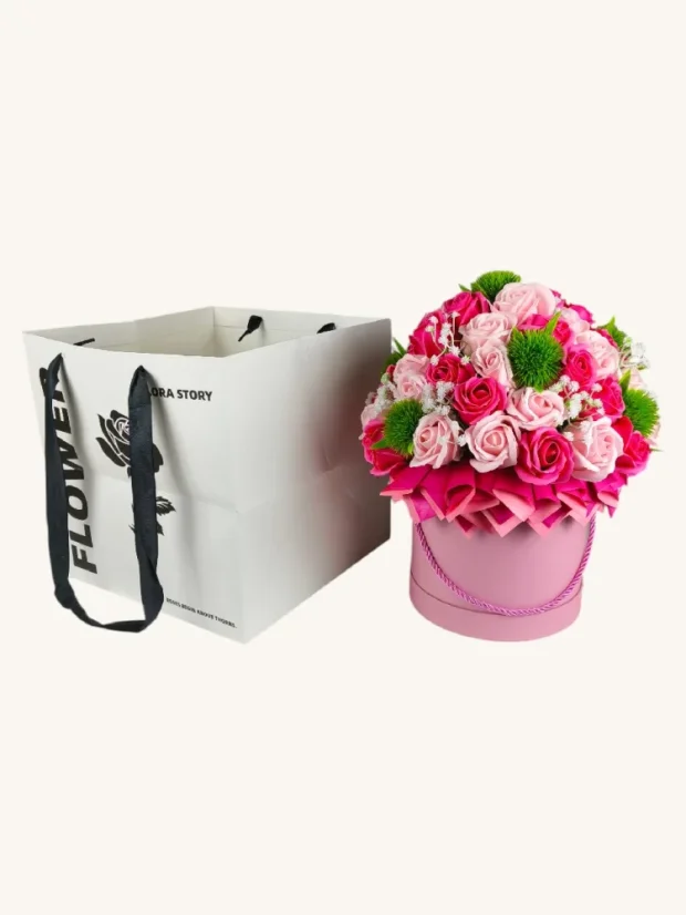 Taška na flower box, veľká, biela