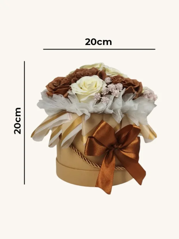 Mýdlový flower box Aura Decor No. 15, cappuccino